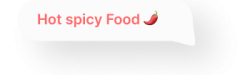 Hot Spicy Food - message